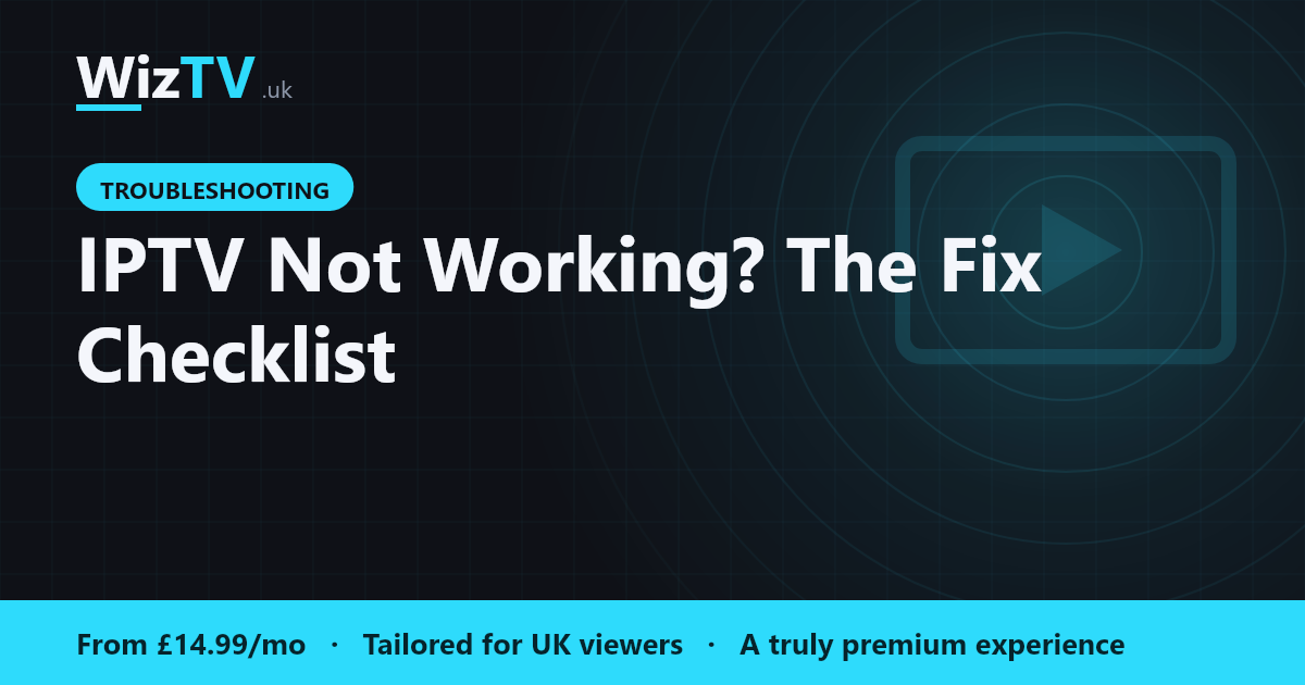 iptv not working